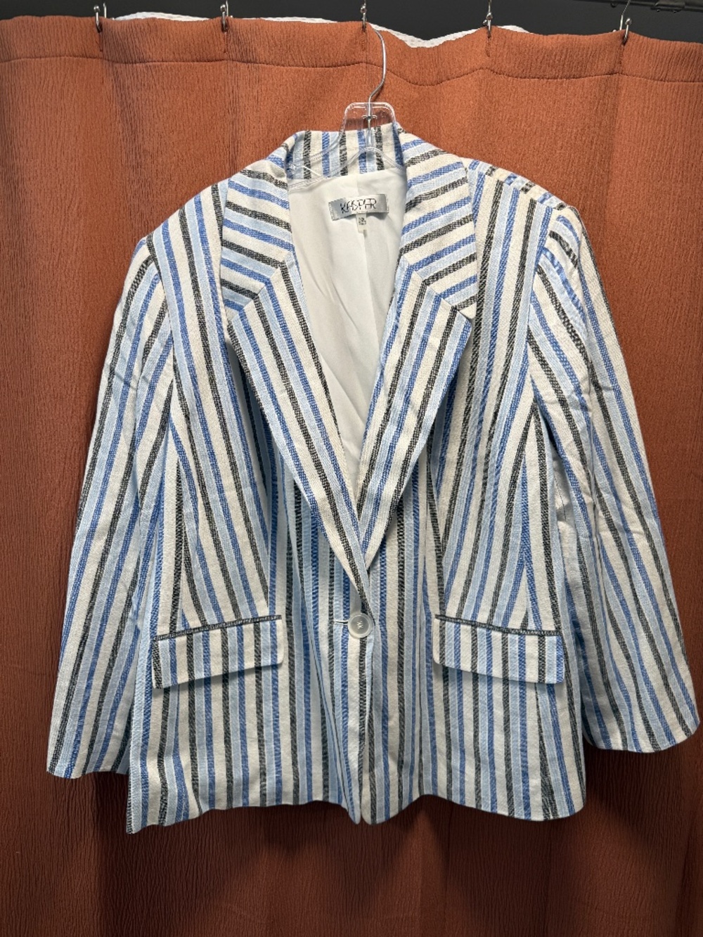 Kasper Women's Plus Size Striped Blazer
